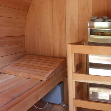 Scandia Electric Barrel Sauna Kit - 6'W x 4'D x 6'H - Glass-BS64-TGD