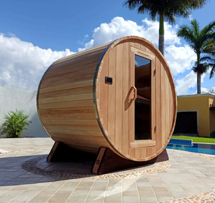 Scandia Electric Barrel Sauna Kit - 6'W x 6'D x 6'H - Wood-BS66-T