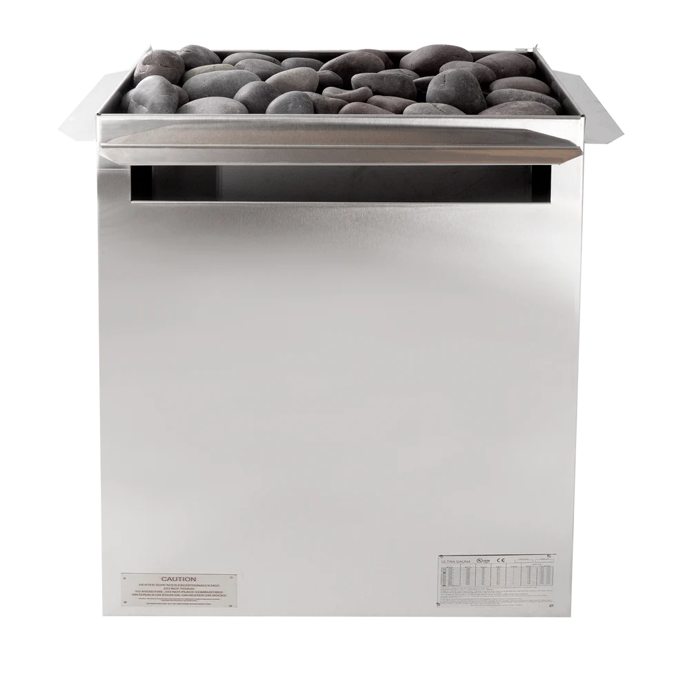 Scandia Electric Ultra Sauna Heater - Large (12.0-18.0KW) - 12.00 KW - 208V - 1P - 24 Hour - Thermostat on Control Box-SN-HEL-12208-24
