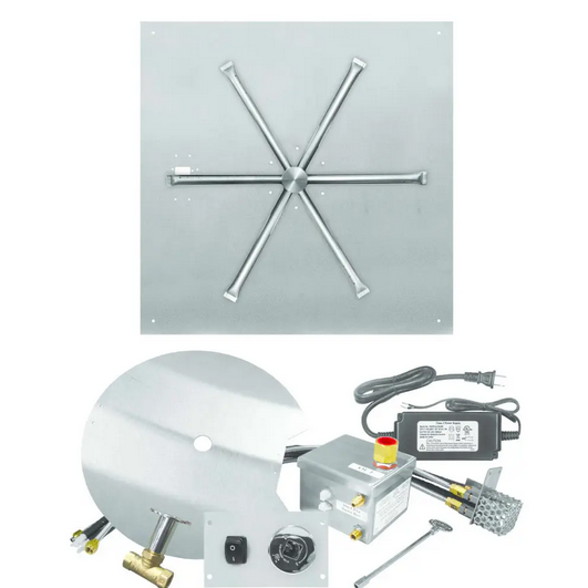 Firegear 38" Square DIP Liquid Propane AWS Fire Pit - FPB-38SBSAWS-P