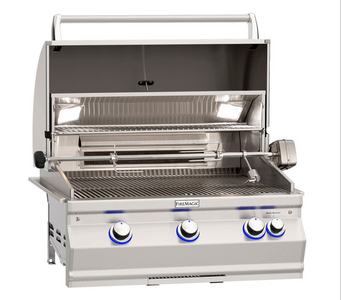 Fire Magic Aurora A660i 30" Built-In Grill with Analog Thermometer, Backburner & Rotisserie Kit