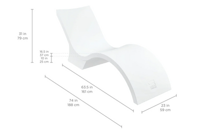 Ledge Lounger In-Pool Signature Chaise Deep (Available in 8 Resin Colors) - LL-SG-CD-CL
