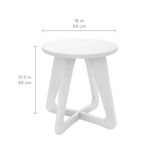 Ledge Lounger Mainstay Stool (Available in 8 Resin Colors) - LL-MS-SL-WH