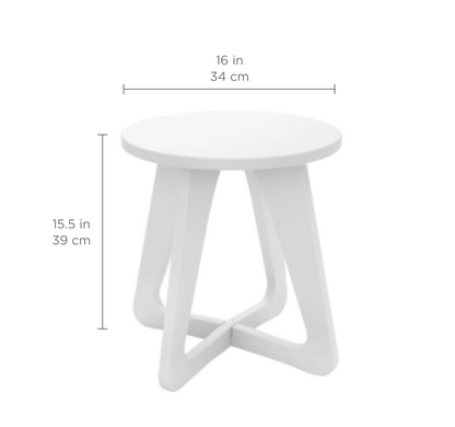 Ledge Lounger Mainstay Stool (Available in 8 Resin Colors) - LL-MS-SL-WH