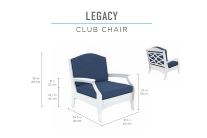 Ledge Lounger Legacy Club Chair (Available in Different Colors & Back Styles) - LL-LY-CC-SG-LAT-STD-57003
