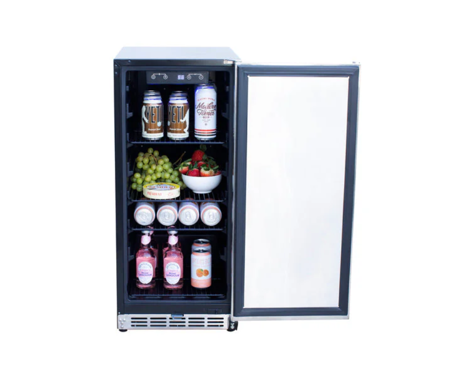 AMD 15" Outdoor Rated Refrigerator with Stainless Steel Door and Handle - AMD-RFR-15S