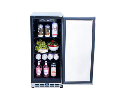 AMD 15" Outdoor Rated Refrigerator with Stainless Steel Door and Handle - AMD-RFR-15S