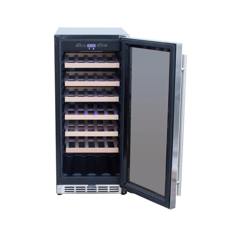 TrueFlame 15" 3.2 Cu. Outdoor Rated Wine Cooler - AMD-RFR-15W