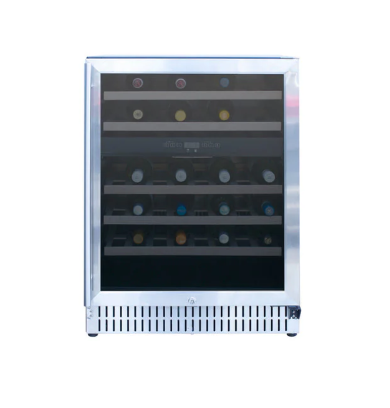 TrueFlame AMD 24" 5.3 Cu. Outdoor Rated Dual Zone Wine Cooler - AMD-RFR-24WD