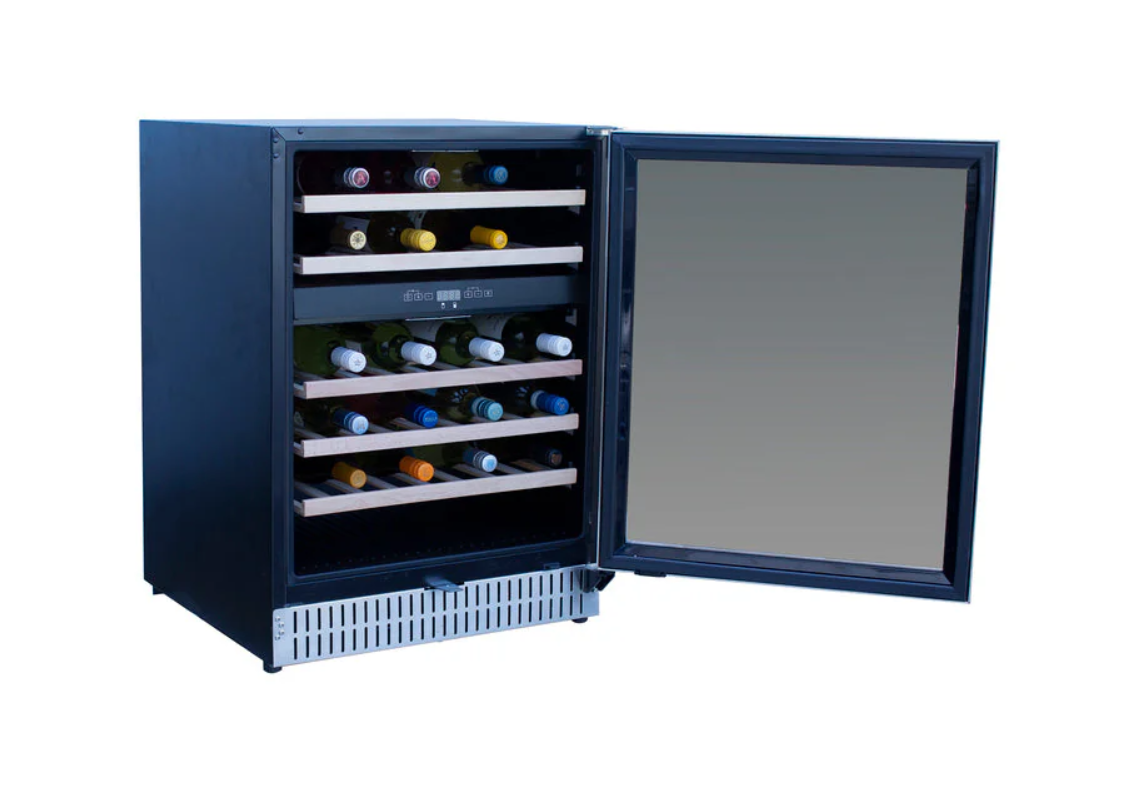 TrueFlame AMD 24" 5.3 Cu. Outdoor Rated Dual Zone Wine Cooler - AMD-RFR-24WD