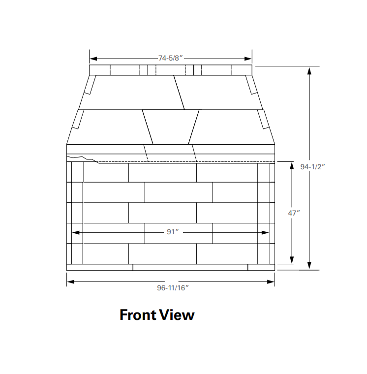 Isokern Magnum+ 84" Wood Burning Fireplace - 82084