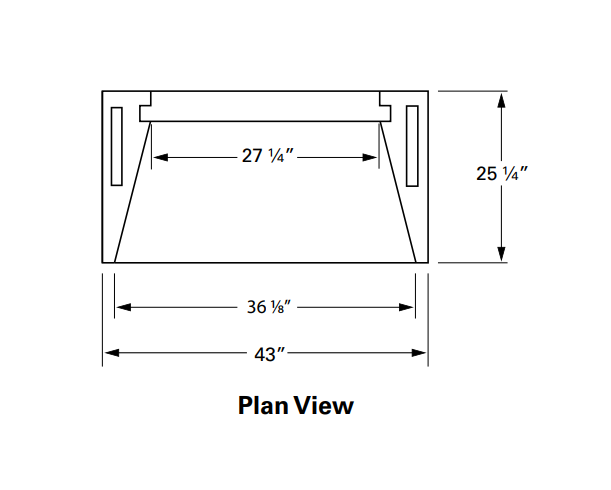 Isokern Vent Free 36" Gas Burning Fireplace - 81036