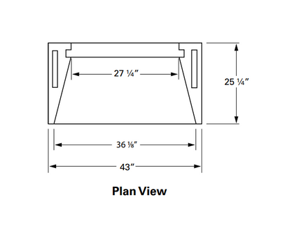 Isokern Vent Free 36" Gas Burning Fireplace - 81036