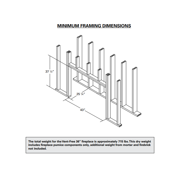 Isokern Vent Free 36" Gas Burning Fireplace - 81036