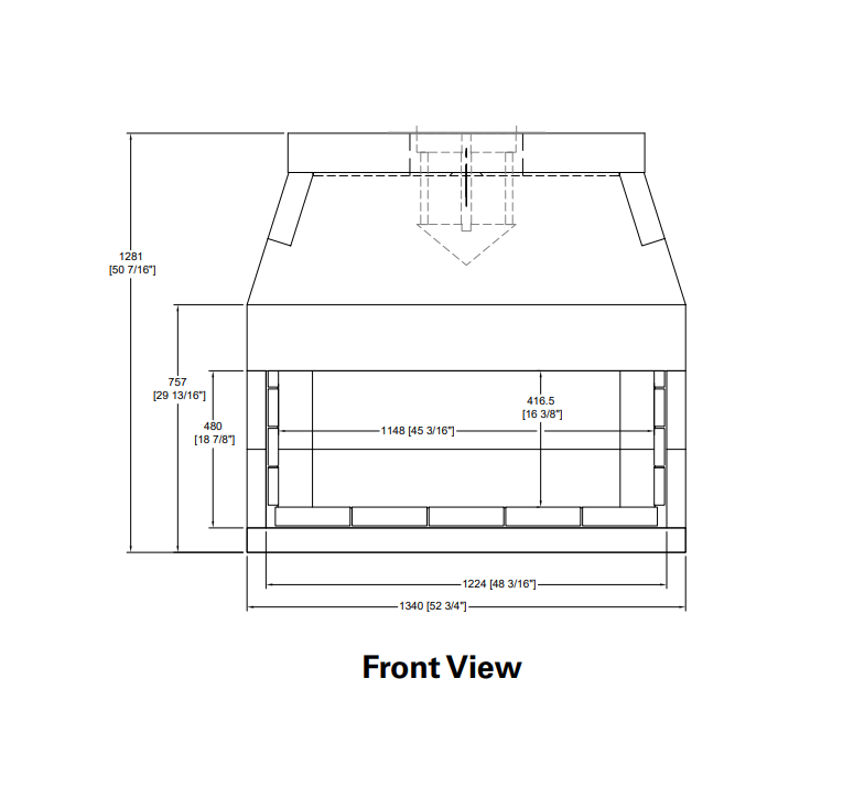Isokern Maximus Linear 48" Gas Burning Fireplace - 82L48