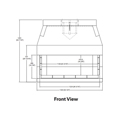 Isokern Maximus Linear 48" Gas Burning Fireplace - 82L48