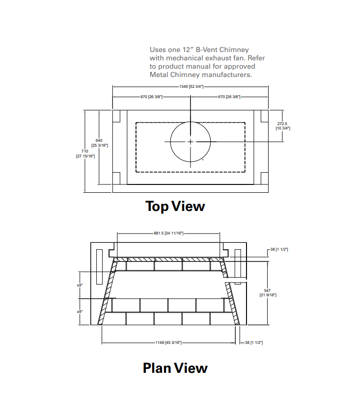 Isokern Maximus Linear 48" Gas Burning Fireplace - 82L48