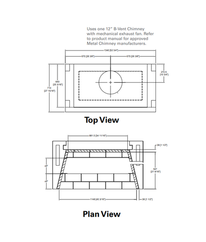 Isokern Maximus Linear 48" Gas Burning Fireplace - 82L48