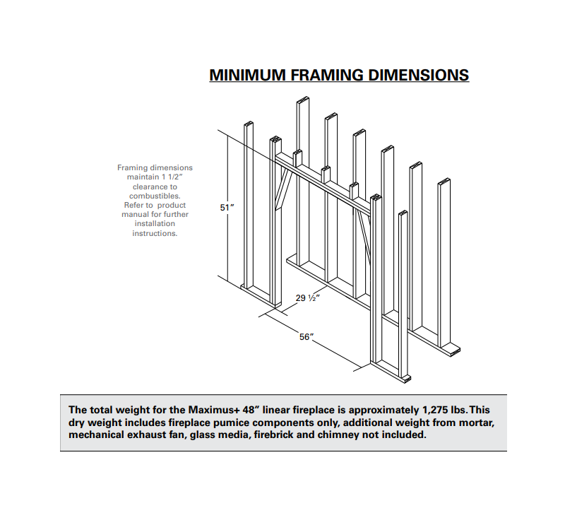 Isokern Maximus Linear 48" Gas Burning Fireplace - 82L48