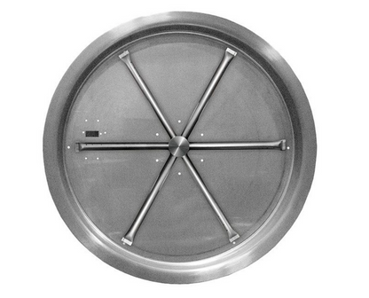 Firegear 29" Round Disc Thermocouple Piloted Safety Ignition Fire Pit w/22" Stainless Steel Burner - Liquid Propane - FPB-29RBS22TPSI-P