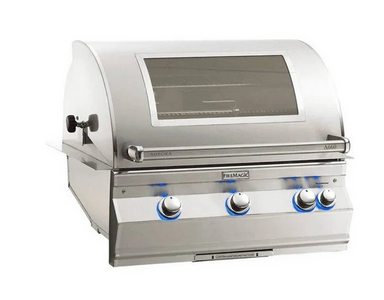 Fire Magic Aurora A660i 30" Built-In Grill with Analog Thermometer, Backburner & Rotisserie Kit