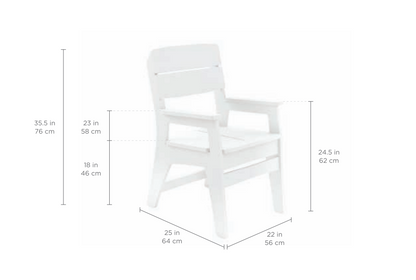 Ledge Lounger Mainstay Dining Armchair (Available in 8 Resin Colors) - LL-MS-DCA-WH