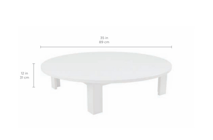 Ledge Lounger Mainstay Round Coffee Table (Available in 8 Resin Colors) - LL-MS-CT-RD-WH
