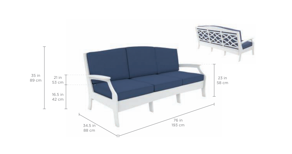 Ledge Lounger Legacy Sofa (Available in Different Colors & Back Styles) - LL-LY-SF-CD-LAT-STD-57003