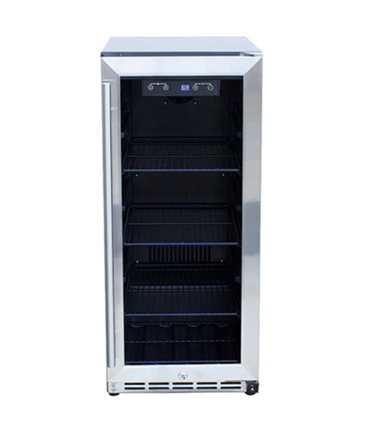 TrueFlame 15" 3.2 Cu. Outdoor Rated Fridge w/ Glass Door - AMD-RFR-15G