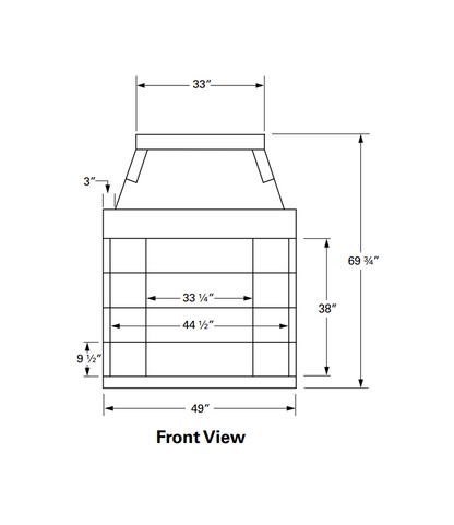 Isokern Magnum 42" Wood Burning Fireplace - 82042