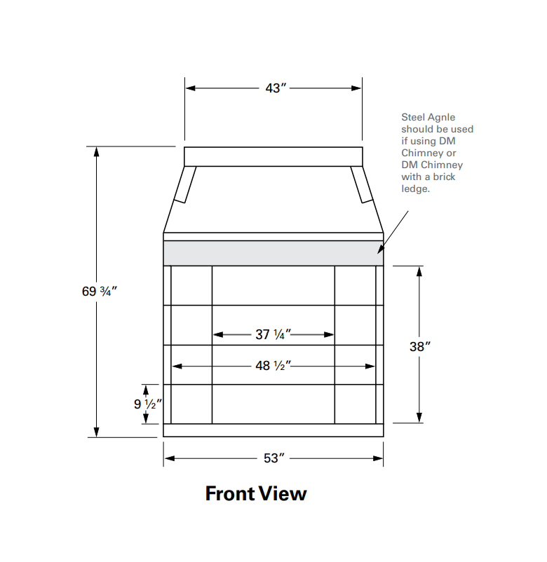 Isokern Magnum 48" Wood Burning Fireplace - 82048