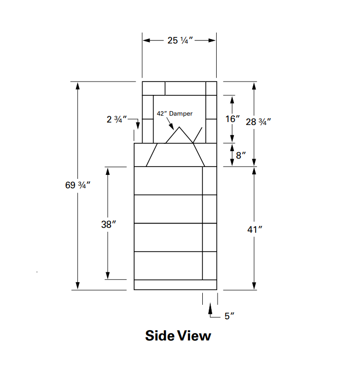 Isokern Magnum 48" Wood Burning Fireplace - 82048