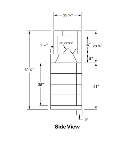 Isokern Magnum 48" Wood Burning Fireplace - 82048