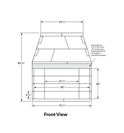 Isokern Magnum 60" Wood Burning Fireplace - 82060