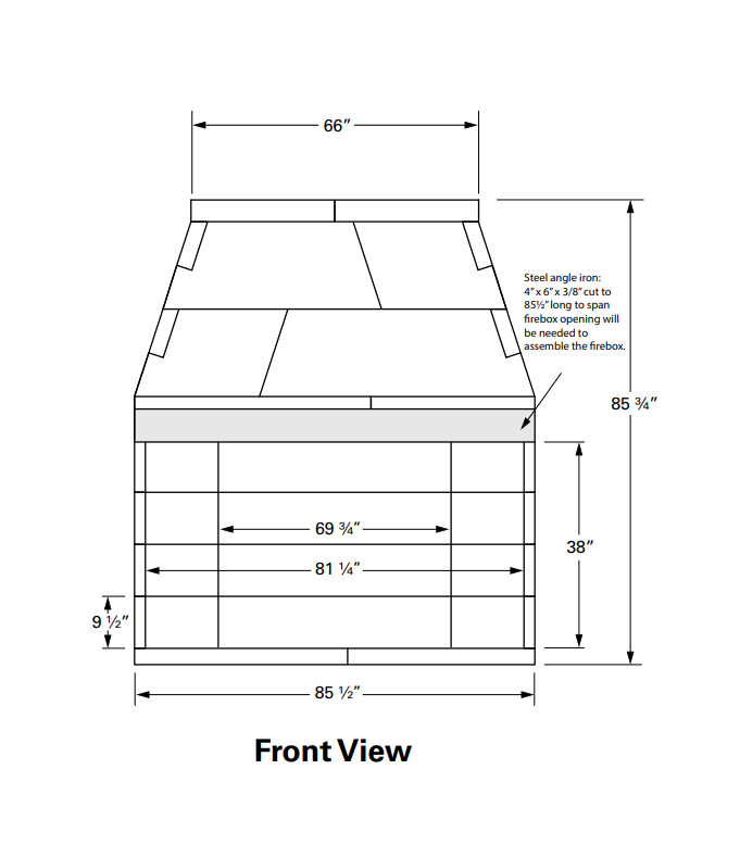 Isokern Magnum 72" Wood Burning Fireplace - 82072