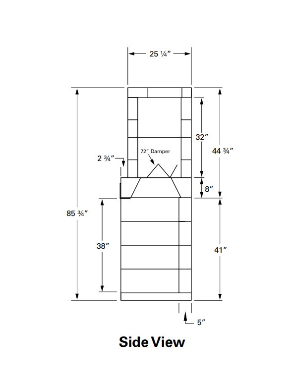Isokern Magnum 72" Wood Burning Fireplace - 82072