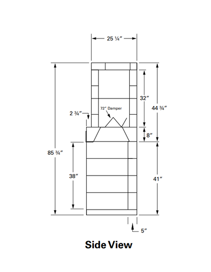 Isokern Magnum 72" Wood Burning Fireplace - 82072