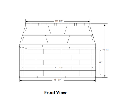 Isokern Magnum+ 120" Wood Burning Fireplace - 82120