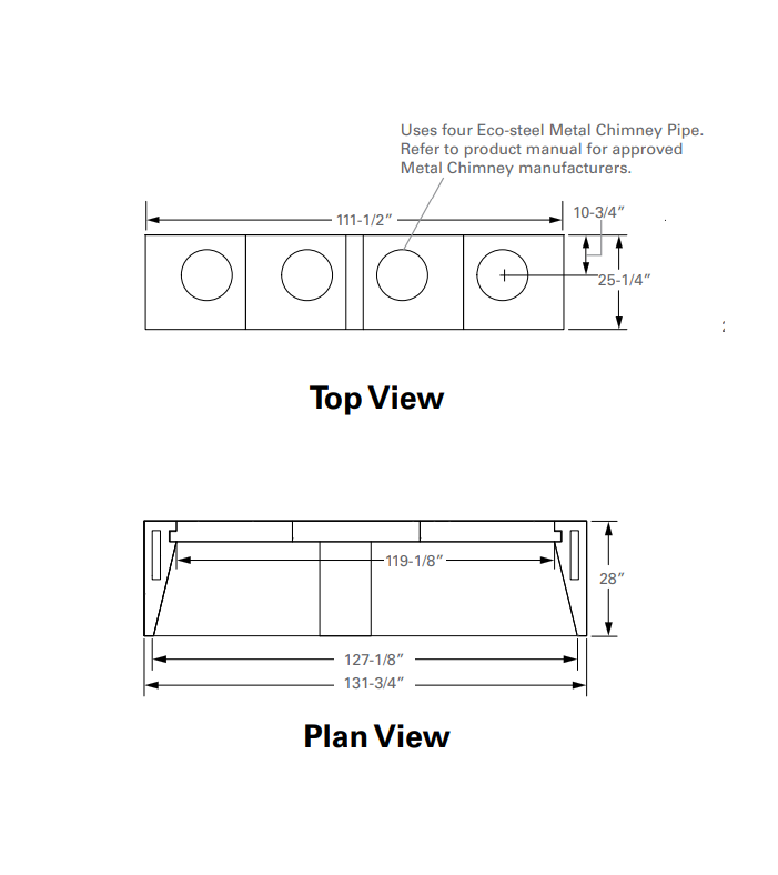 Isokern Magnum+ 120" Wood Burning Fireplace - 82120