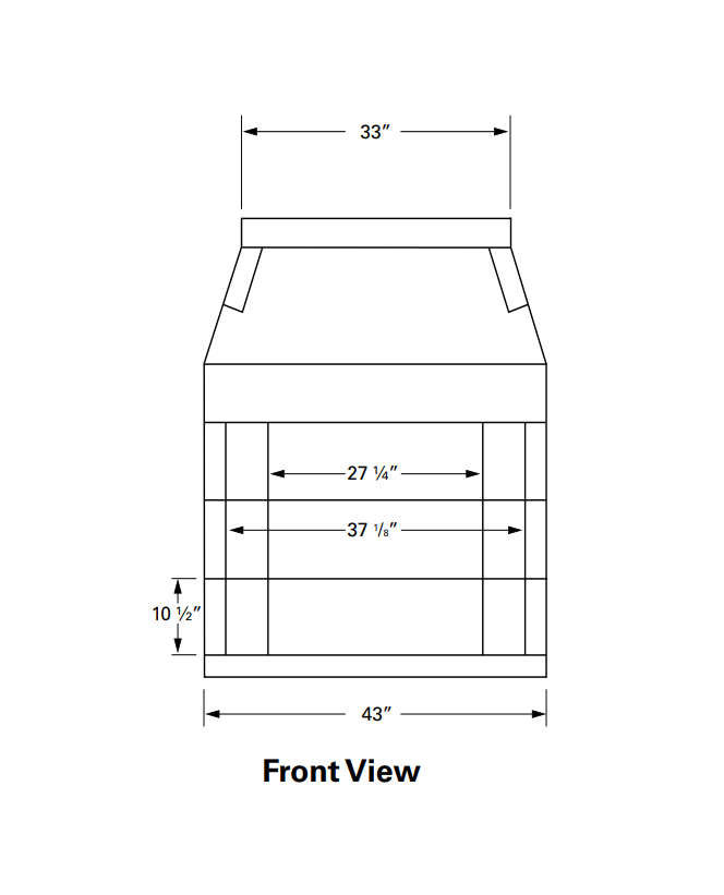 Isokern Standard 36" Wood Burning Fireplace - 80S36