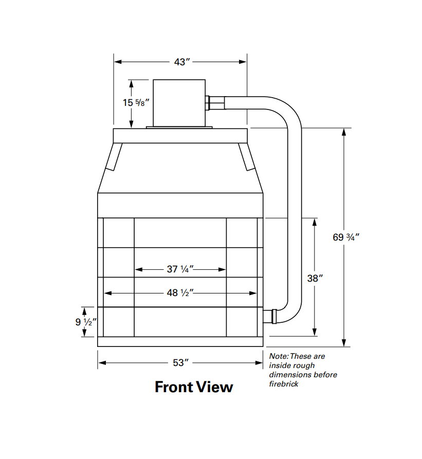 Isokern Maximus Traditional 48" Gas Burning Fireplace - 82D48