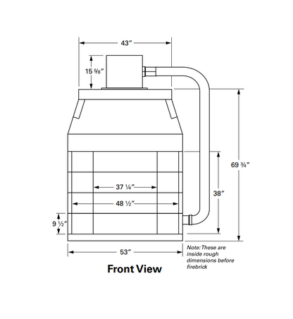 Isokern Maximus Traditional 48" Gas Burning Fireplace - 82D48