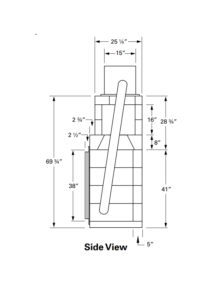 Isokern Maximus Traditional 48" Gas Burning Fireplace - 82D48
