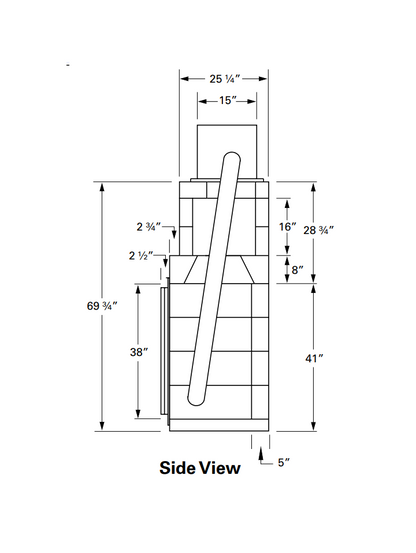 Isokern Maximus Traditional 48" Gas Burning Fireplace - 82D48