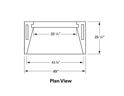 Isokern Vent Free 42" Gas Burning Fireplace - 81042