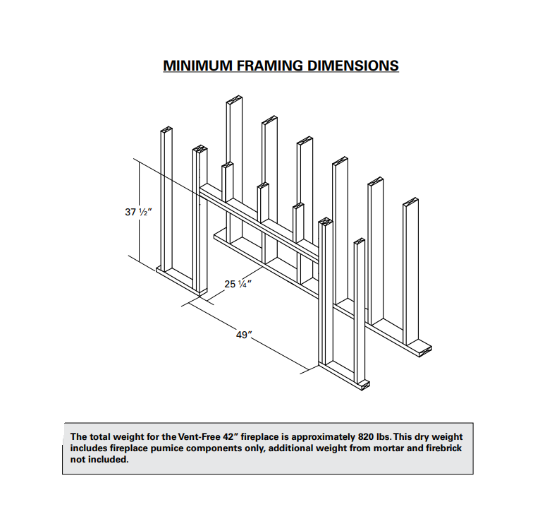 Isokern Vent Free 42" Gas Burning Fireplace - 81042