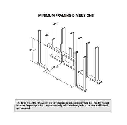 Isokern Vent Free 42" Gas Burning Fireplace - 81042