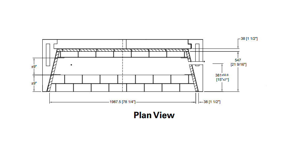 Isokern Maximus Linear 72" Gas Burning Fireplace - 82L72