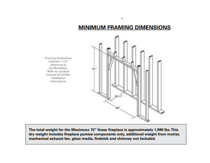 Isokern Maximus Linear 72" Gas Burning Fireplace - 82L72