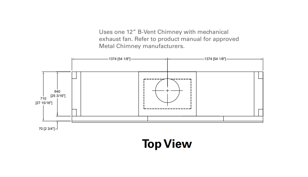Isokern Maximus Linear 96" Gas Burning Fireplace - 82L96
